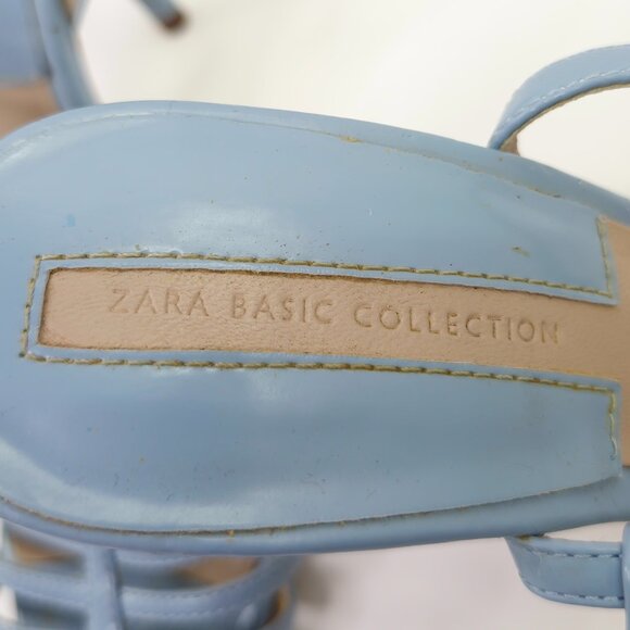 Zara Basic Collection Women's Baby Blue Strapped Heels - Picture 2 of 8